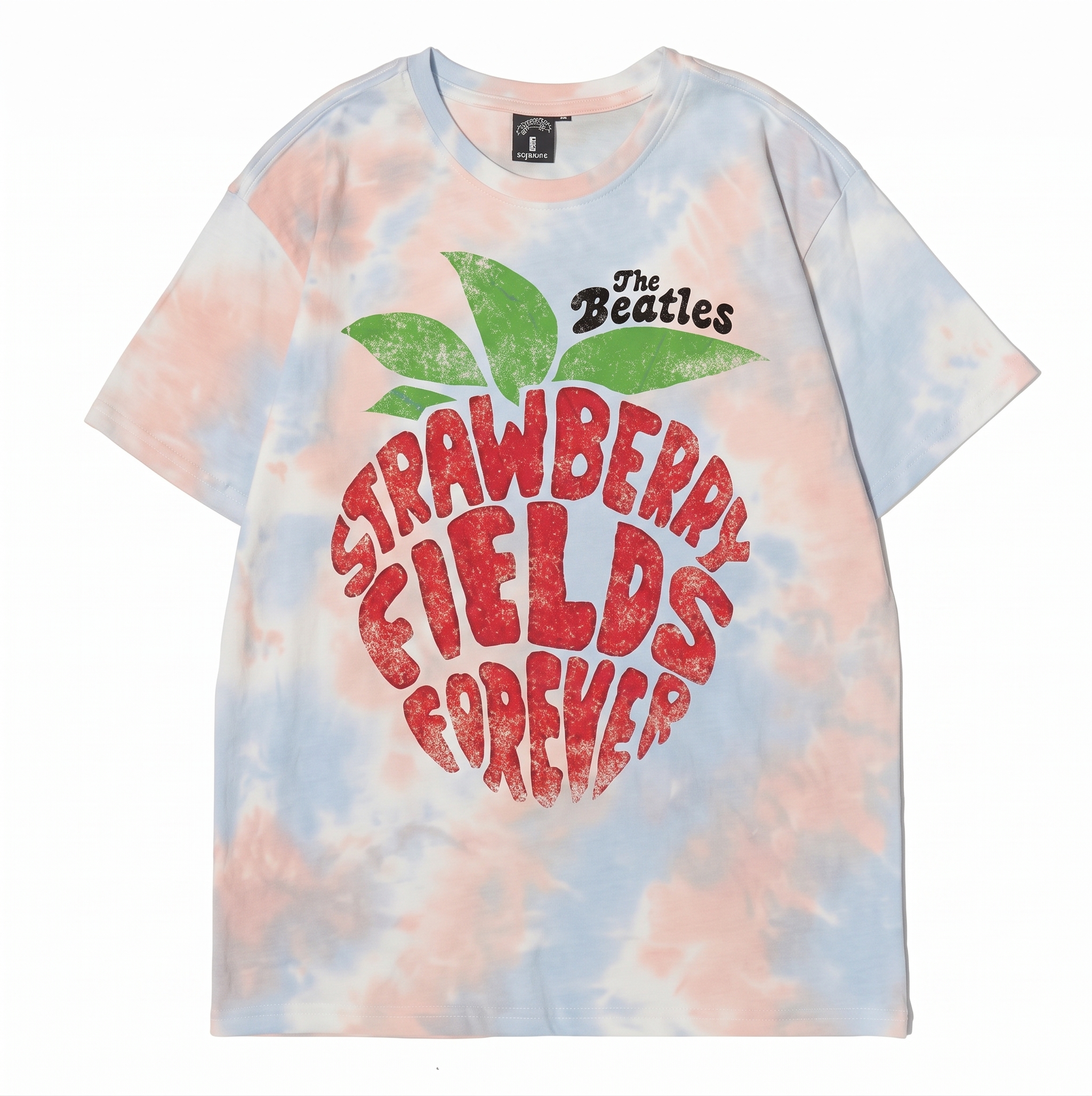Beatles Strawberry Fields Tee — Pastel